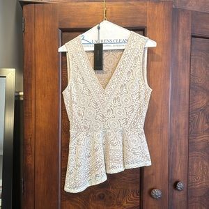BCBG MaxAzria Avalon lace top, size XS